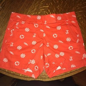 J. Crew orange nautical chino shorts size 6 5”